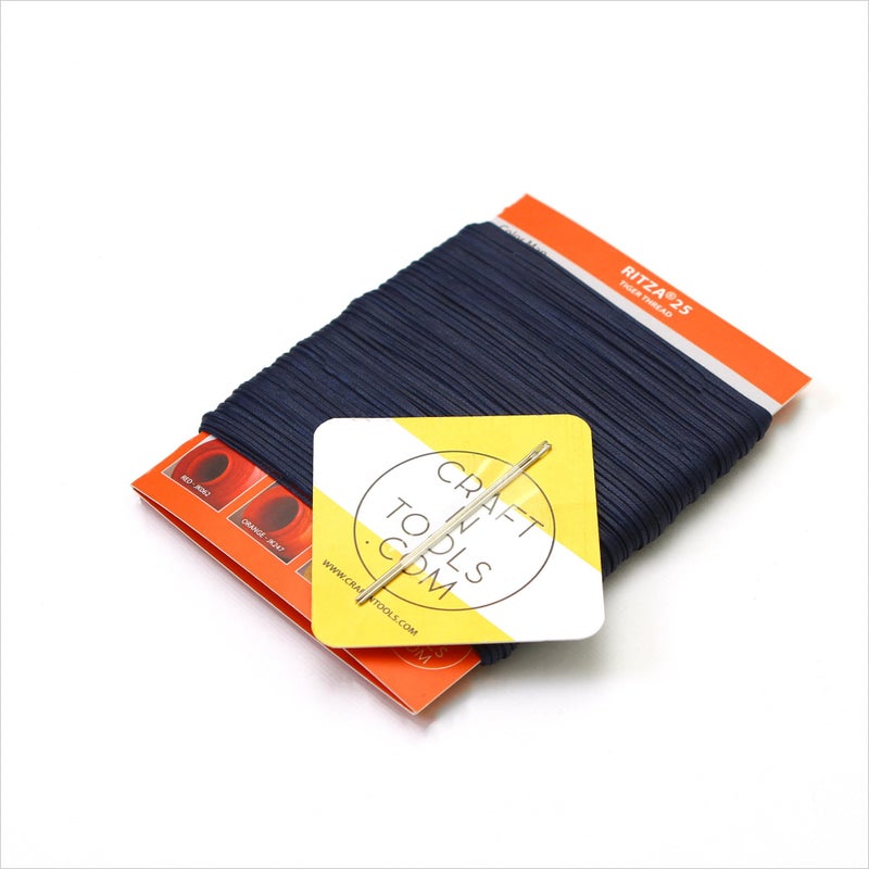 Ritza 25 Tiger Thread Royal Blue 0.6mm RITZA 25 Tiger Thread for Leather Craft | Waxed Polyester Saddlers Thread - Image 1